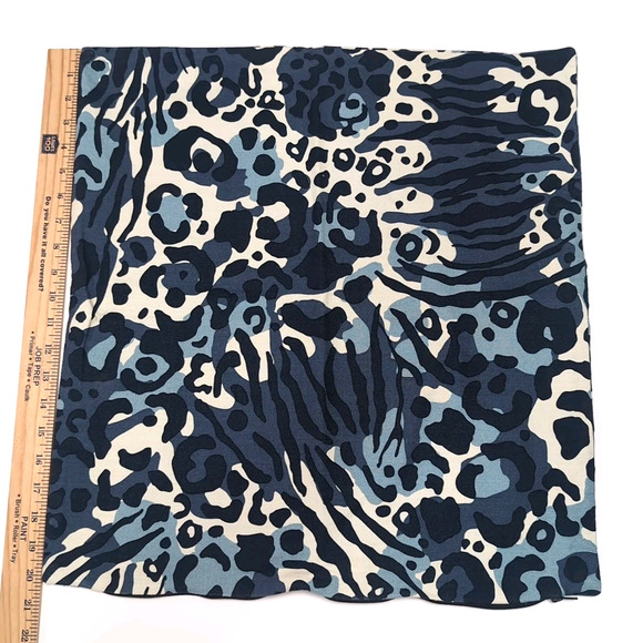 Ikea Kaphyacint Cotton Pillow Cover Indigo Navy Blue White Square No Insert - Picture 8 of 9